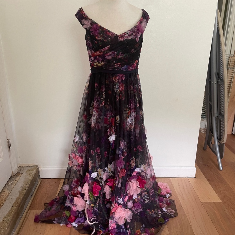 BHLDN Floral Maxi Dress - Purple and Pink
